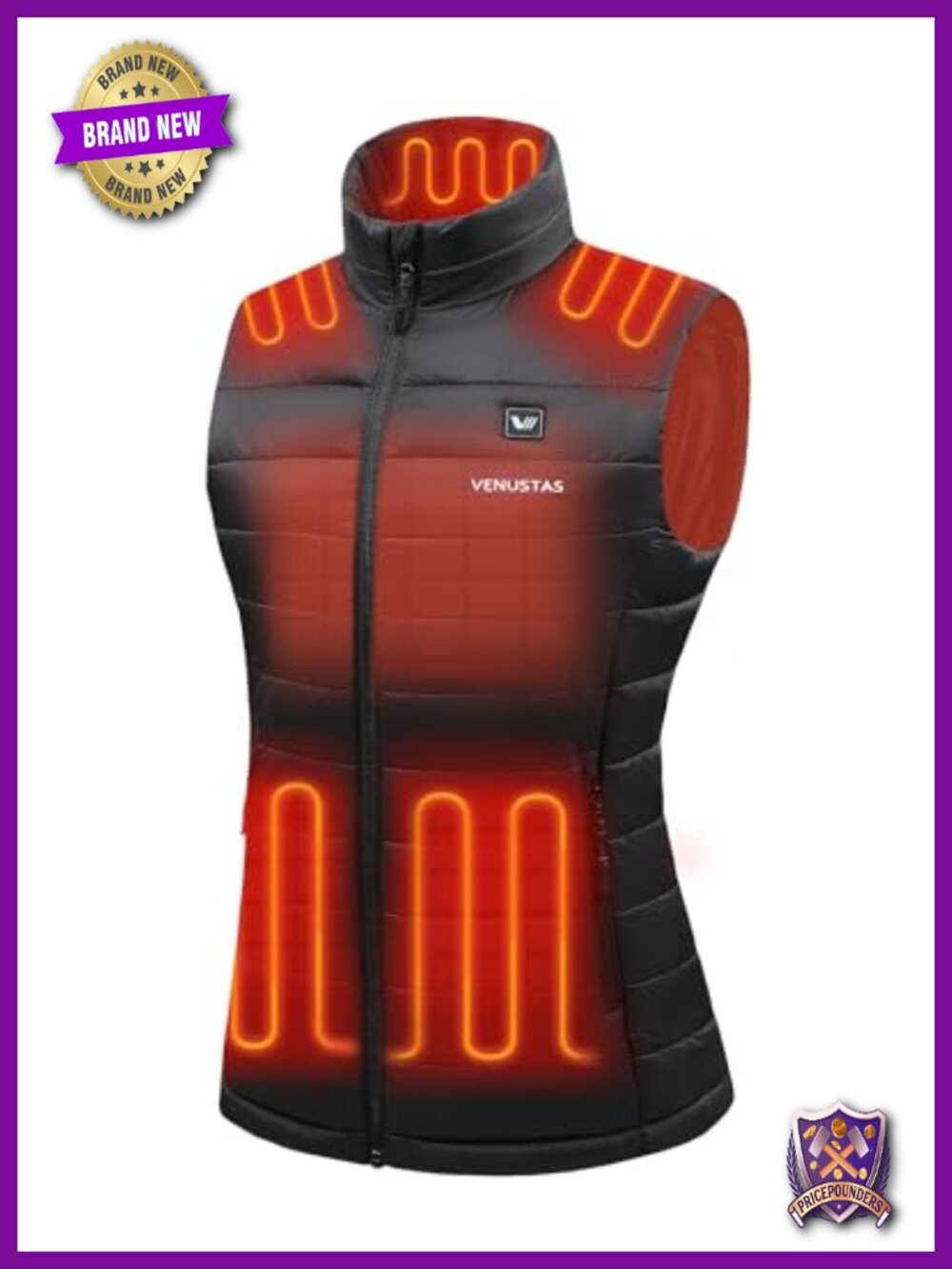 Venustas Women's Heated Vest with Battery Lightweight Quilted